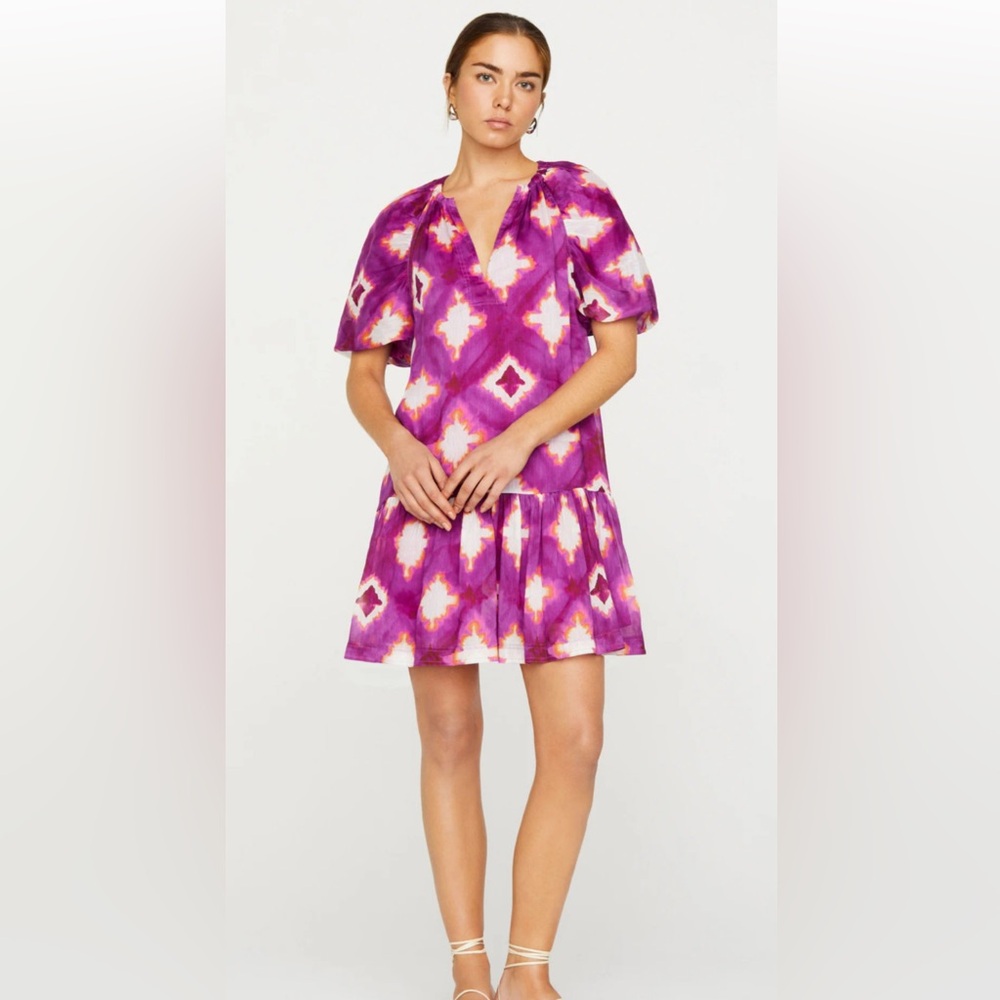 Marie Oliver Greta Dress NWT Lavender Lattice retails for $348